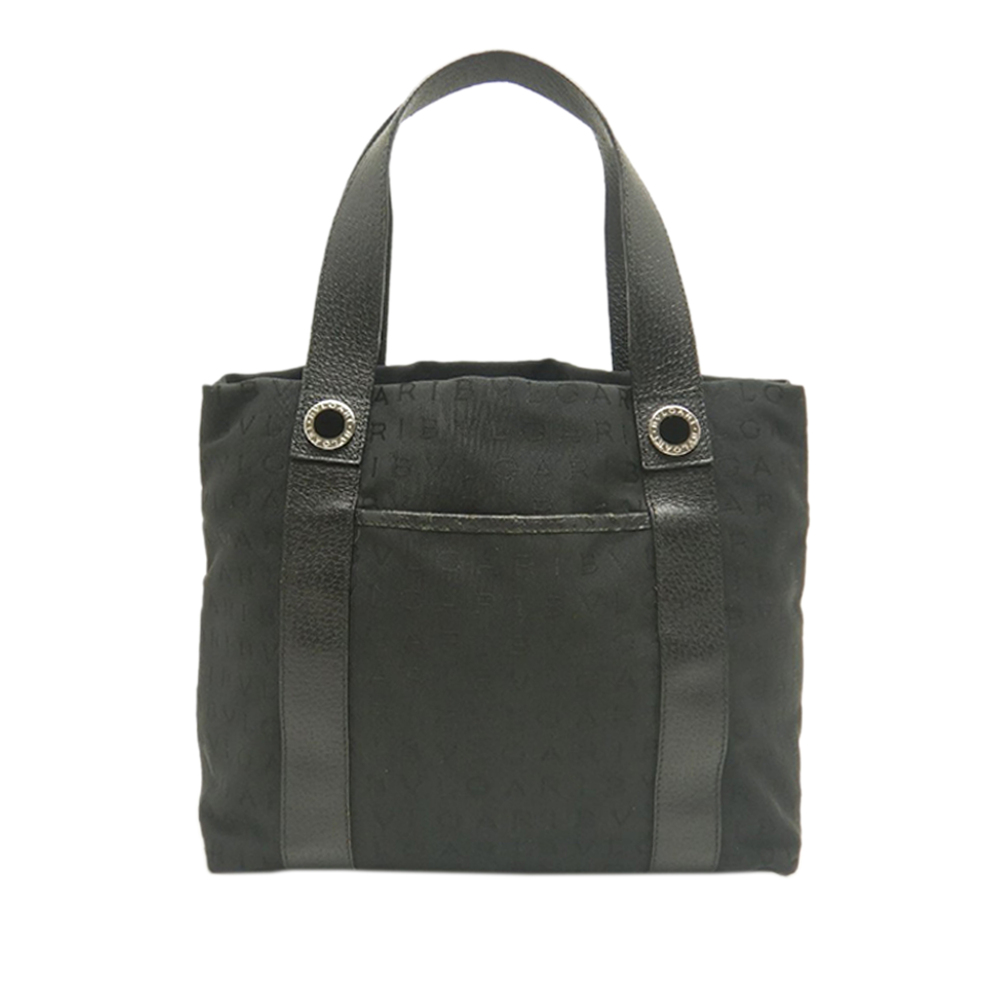 Pre-Loved Bvlgari Logomania Canvas Tote